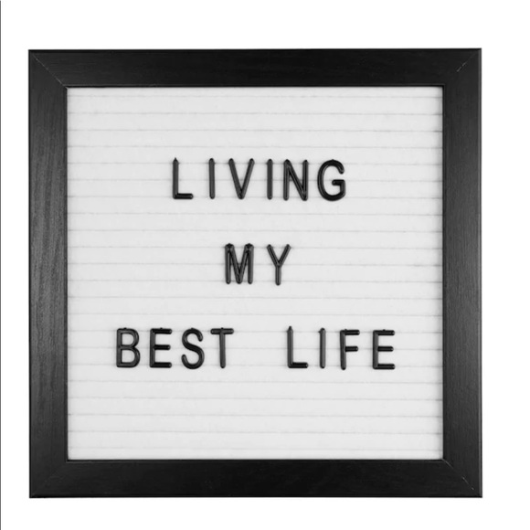 NEW! 1 White Felt Letter Board Black Frame 8”x 8” - Picture 7 of 7